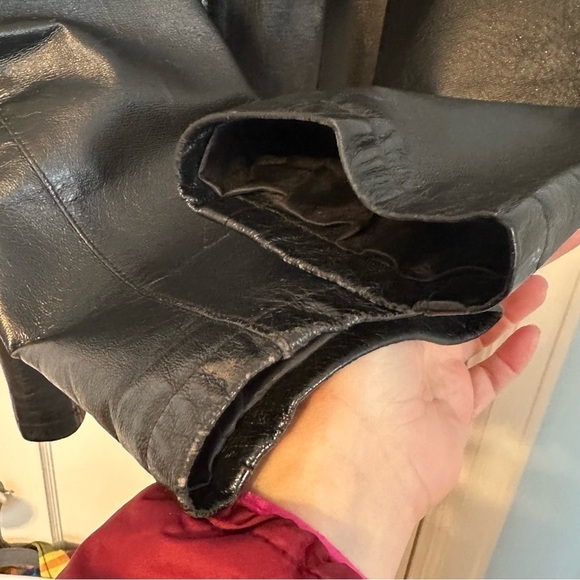 Haggar Leather Jacket Zip Up Black Fully Lined Pockets Y2K Size M - Picture 9 of 10